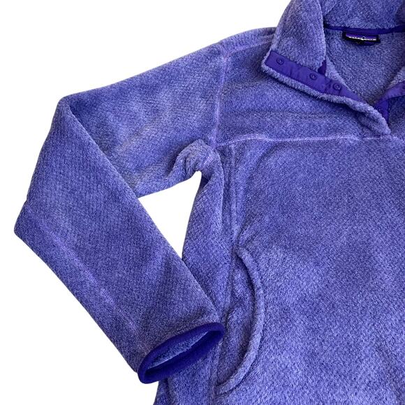 Patagonia Wmns Sz M Re-Tool Snap-T Pullover Brushed Fleece in Purple Violet - Picture 9 of 16